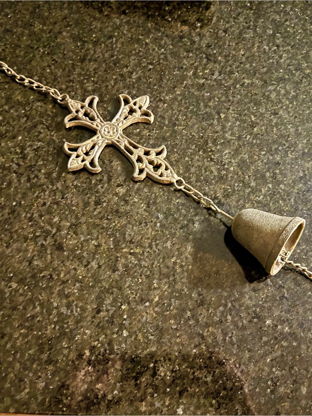 Iron -Cross and Bell wind chime